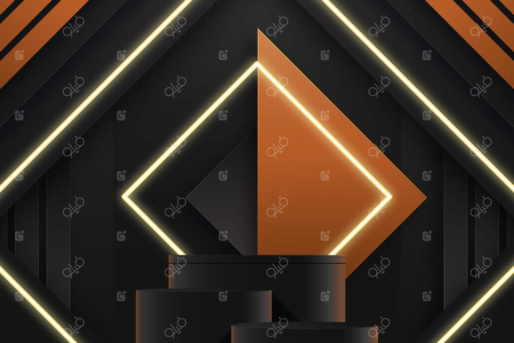 زمینه واقع‌گرایانه با پایه نور نئون