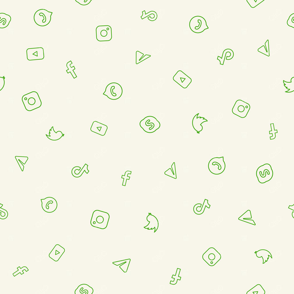 پترن بدون درز وکتور با طرح شبکه‌های اجتماعی برای کاغذ دیواری