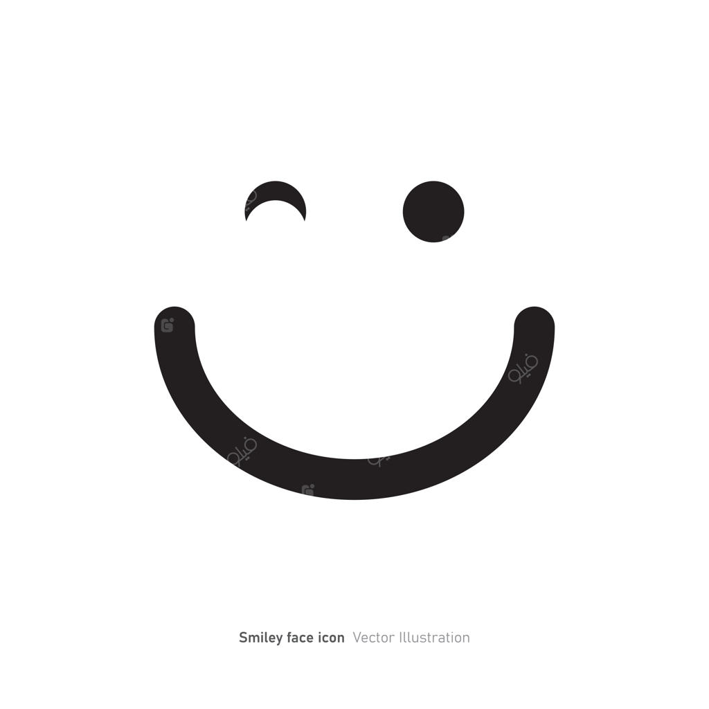 تصویرسازی وکتور طراحی آیکون لبخند