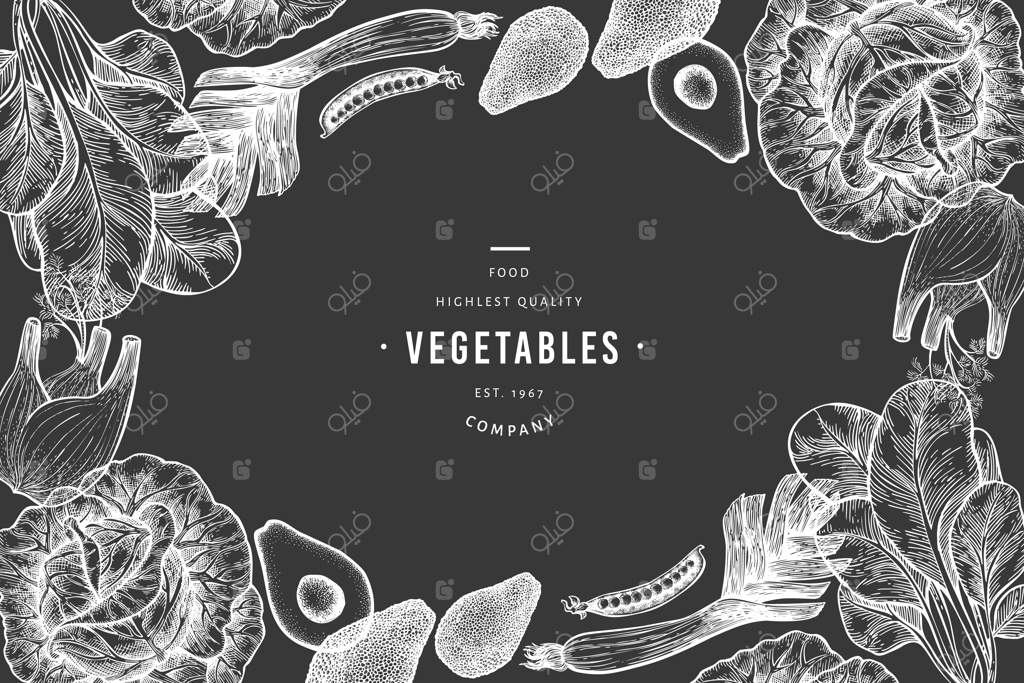 پترن پس‌زمینه سبزیجات سبز