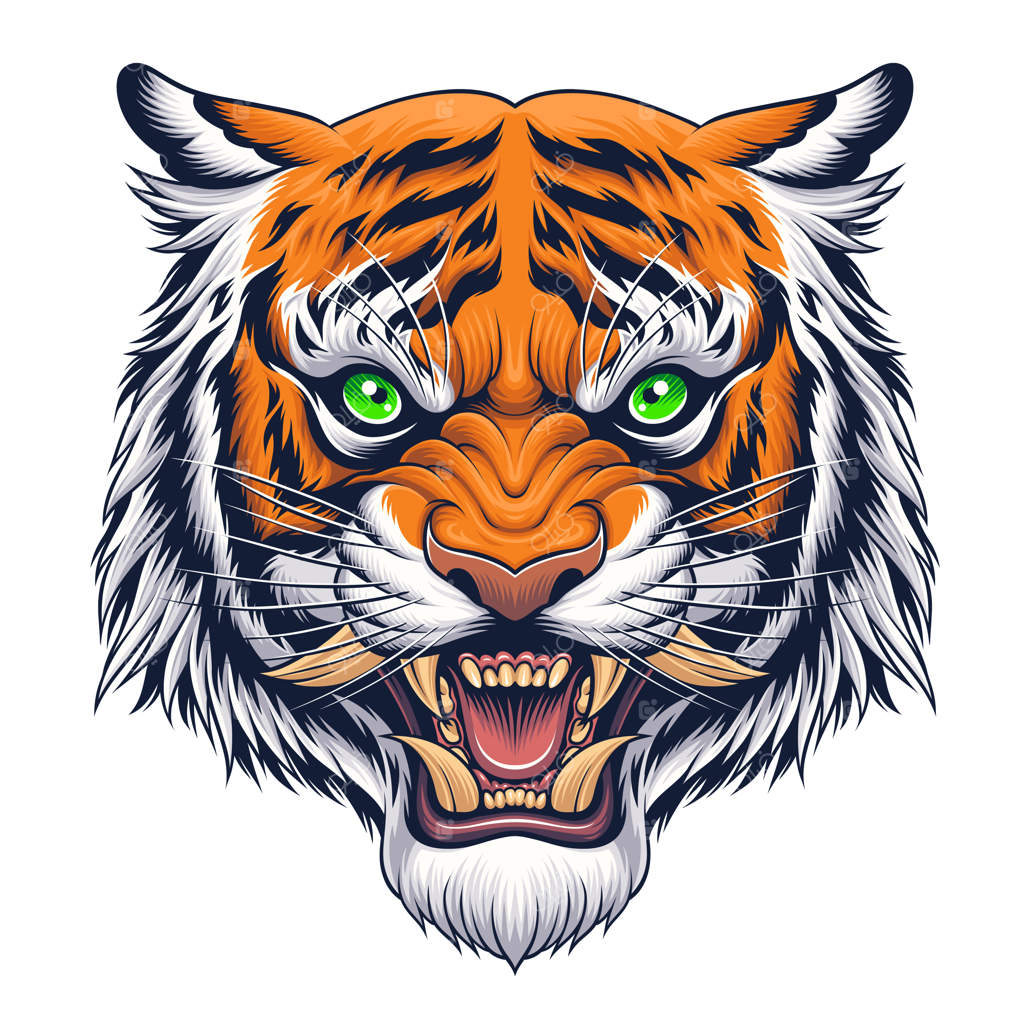 تصویر سر ببر به سبک ژاپنی