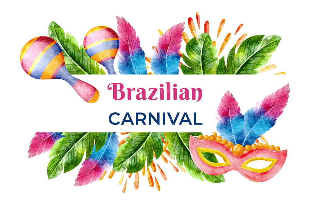 کارناوال برزیلی با رنگ‌های آبرنگی