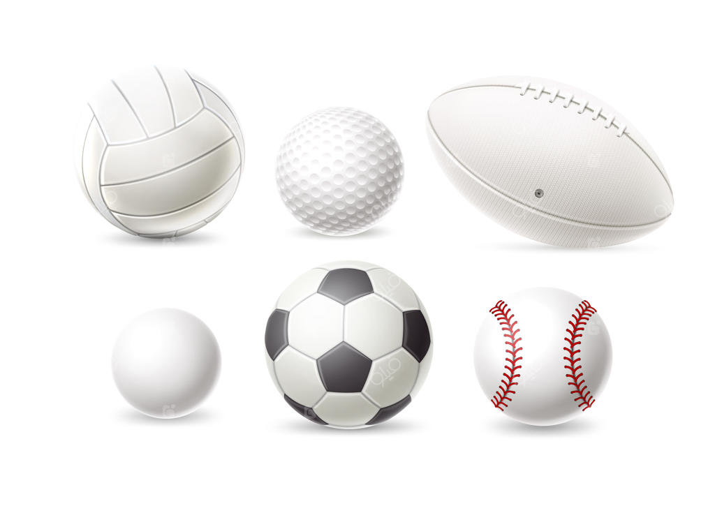 ست کامل توپ‌های واقعی بیسبال، گلف، والیبال، راگبی، فوتبال و ساکر برای تجهیزات ورزشی