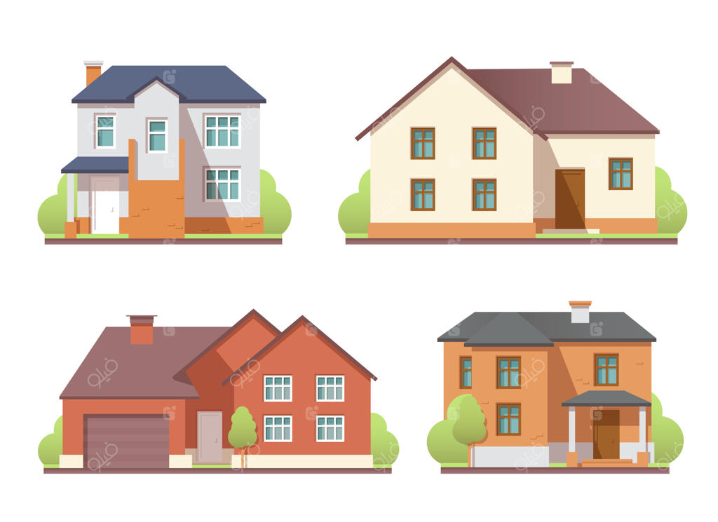 مجموعه نمای بیرونی خانه‌ها