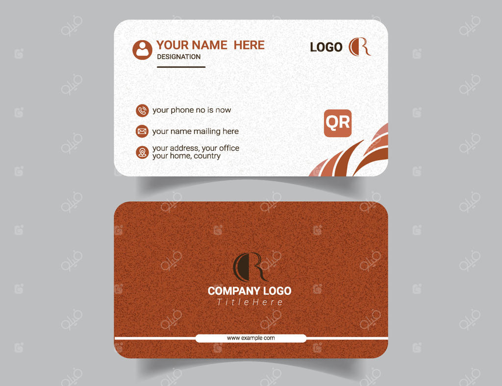 طرح کارت ویزیت شیک با تایپوگرافی برجسته