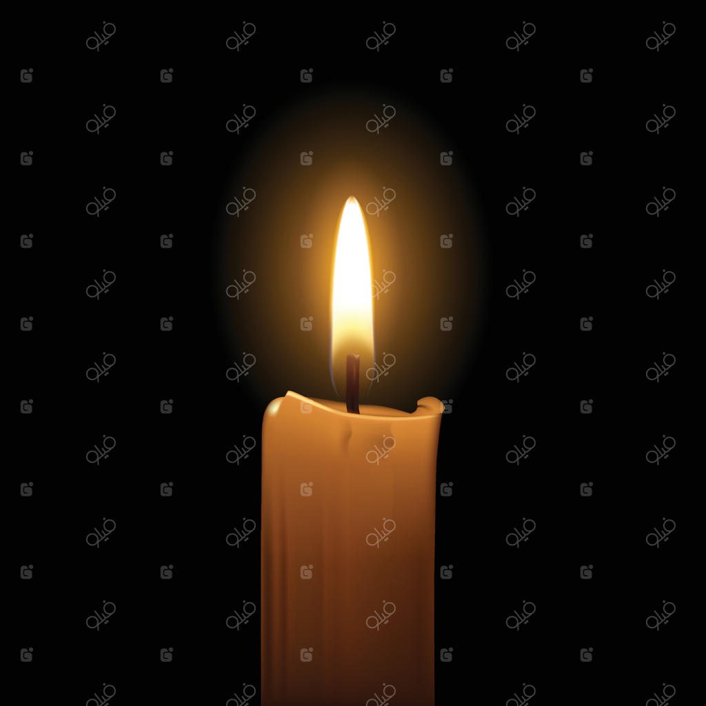 تصویر وکتور شمع واقعی در حال سوختن