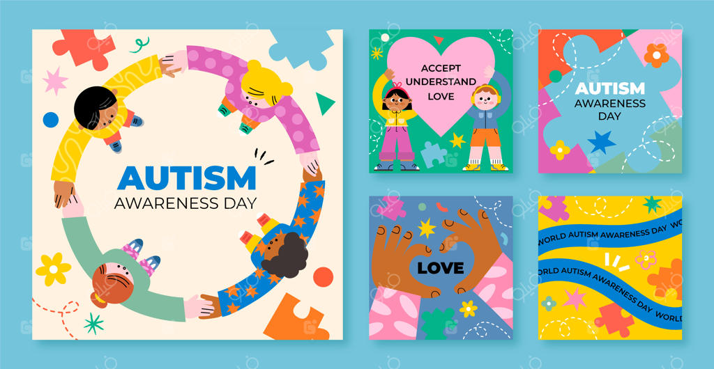 مجموعه پست‌های اینستاگرامی ساده برای روز جهانی آگاهی از اوتیسم