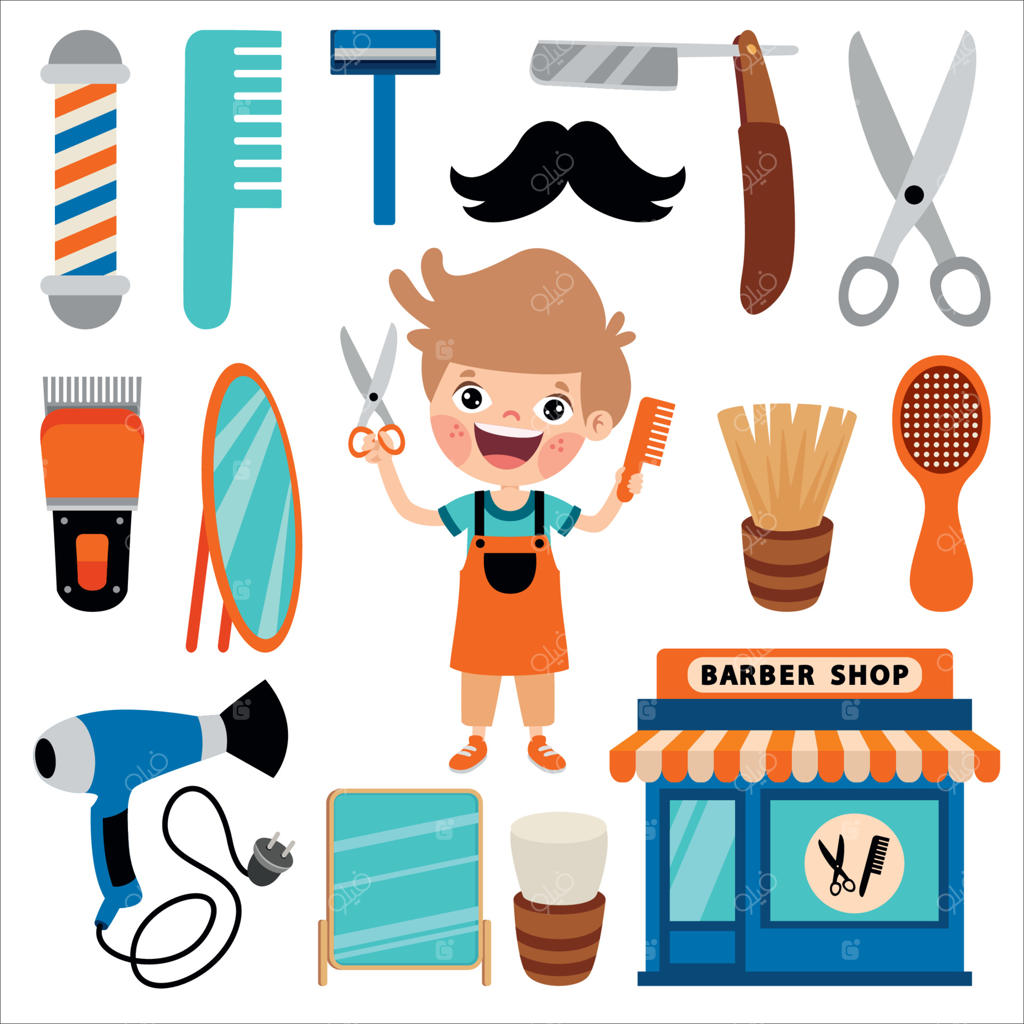 مجموعه‌ای از ابزارهای مختلف آرایشگری