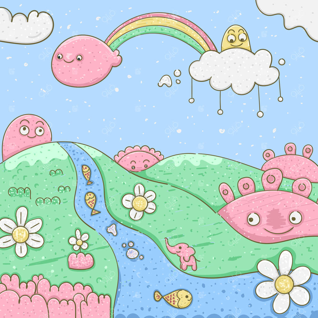 تصویرسازی بهاری کودکان؛ طرحی دستی و جذاب