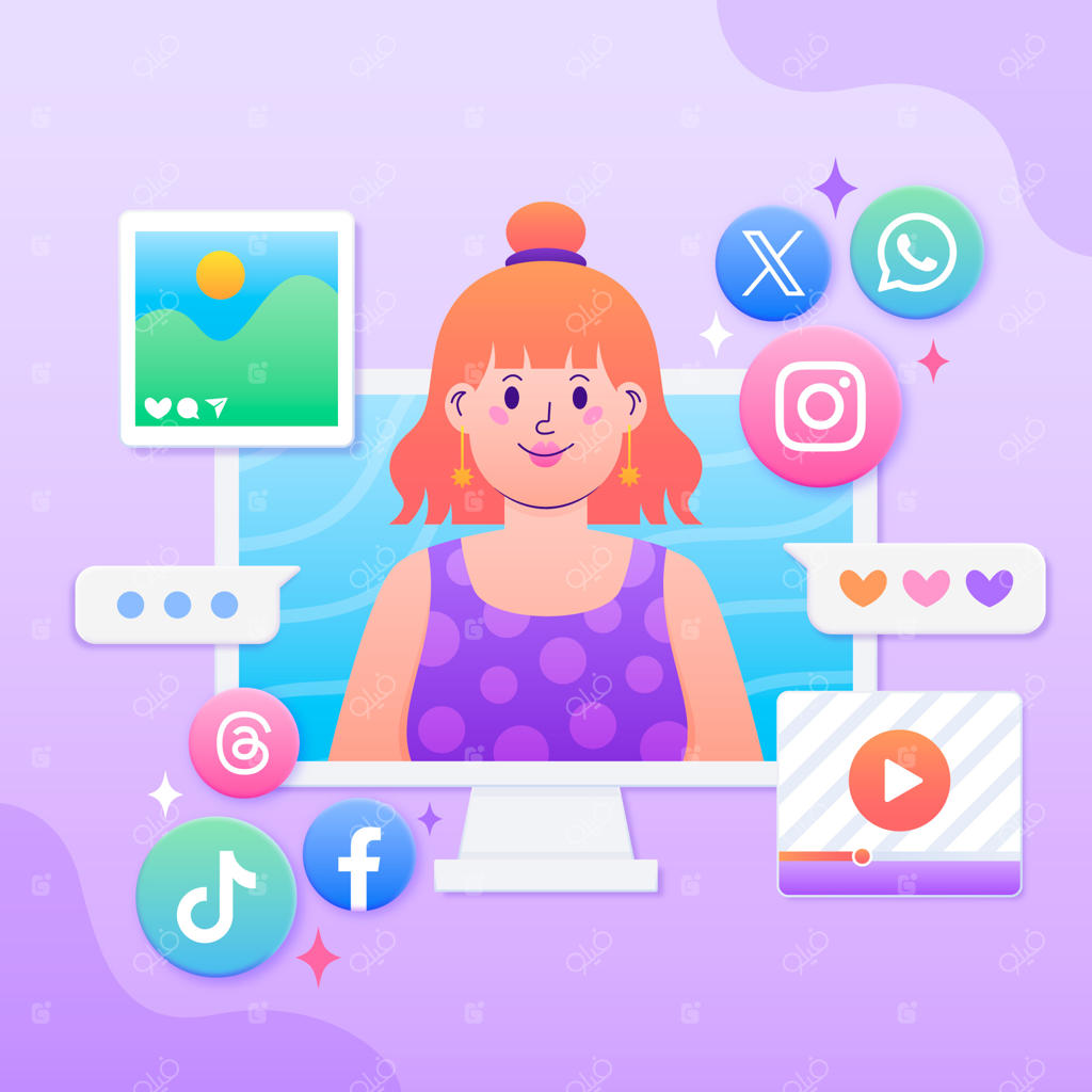 طرح افراد با گرادیان و شبکه‌های اجتماعی