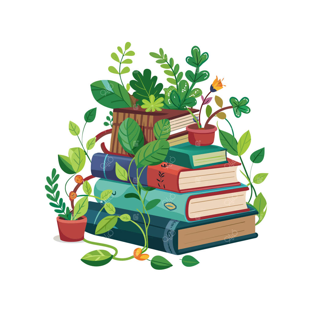 مفهوم تصویرسازی وکتوری از مجموعه کتاب‌ها