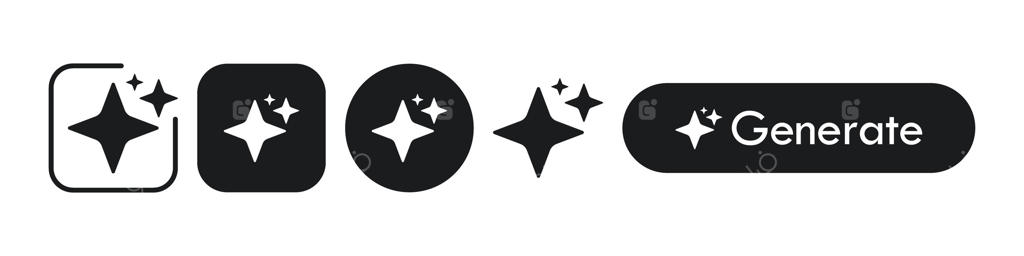 تولید مجموعه لوگو با هوش مصنوعی: آیکون‌های سیاه و سفید در سبک مدرن