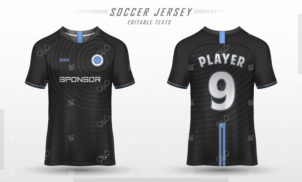 قالب طراحی پیراهن ورزشی فوتبال