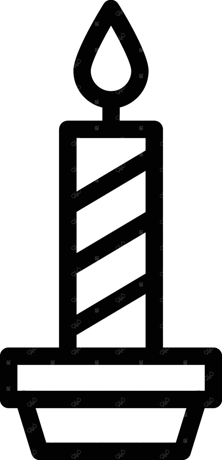 طراحی برداری آیکون شمع