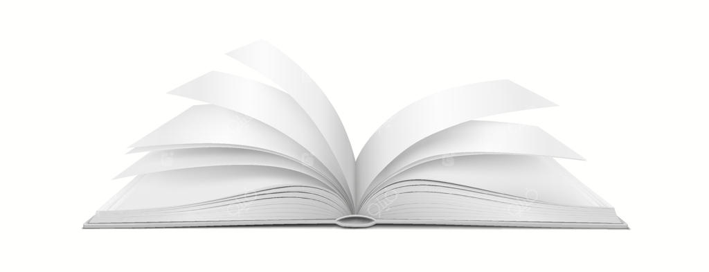 ماکت سه‌بعدی واقع‌گرایانه کتاب با ورق‌های در حال چرخش، ایده‌آل برای نمایش طراحی‌های پویا و محتوای کتاب.