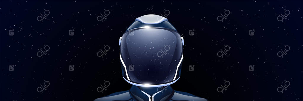 تصویر افقی فضانورد