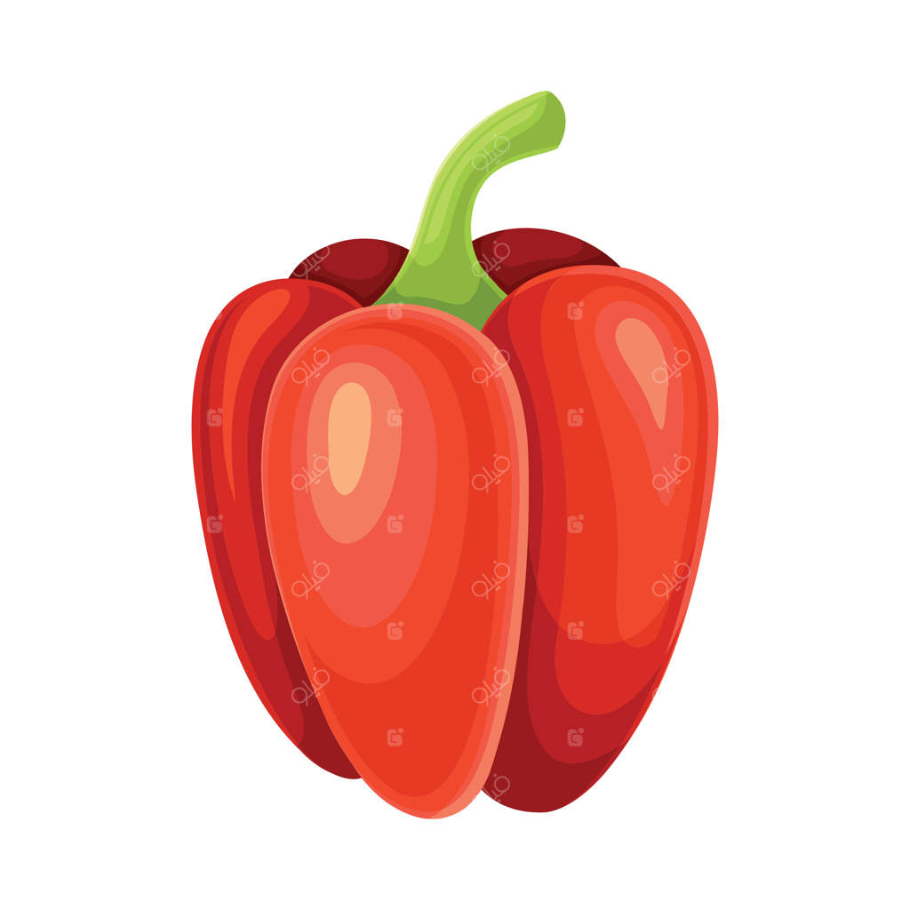 تصویر نزدیک فلفل دلمه‌ای قرمز به عنوان غذای خام سالم و محصول باغی