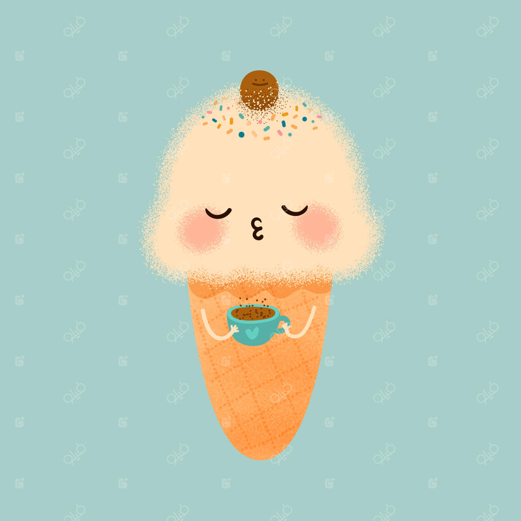 بستنی و قهوه بامزه