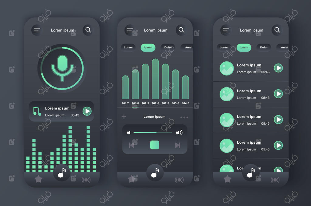 پخش‌کننده موسیقی، کیت طراحی نئومورفیک منحصربه‌فرد
