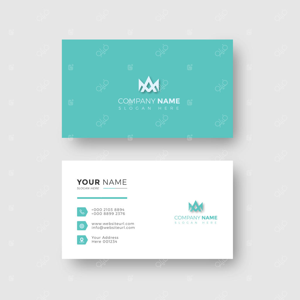 قالب کارت ویزیت مدرن با رنگ‌بندی شیک