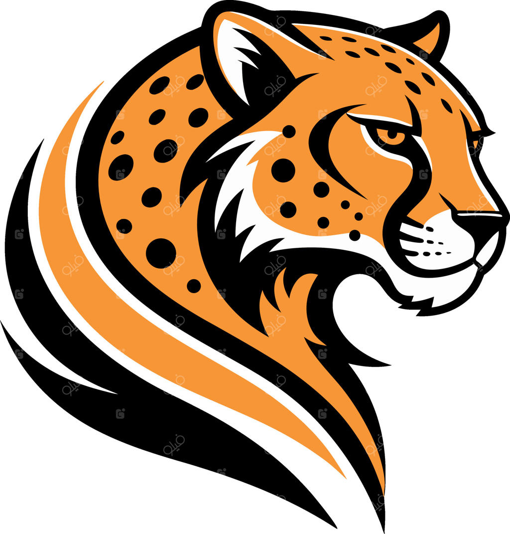 تصویرسازی استایلیز سر یوزپلنگ برای طراحی تاتو و پروژه‌های گرافیکی