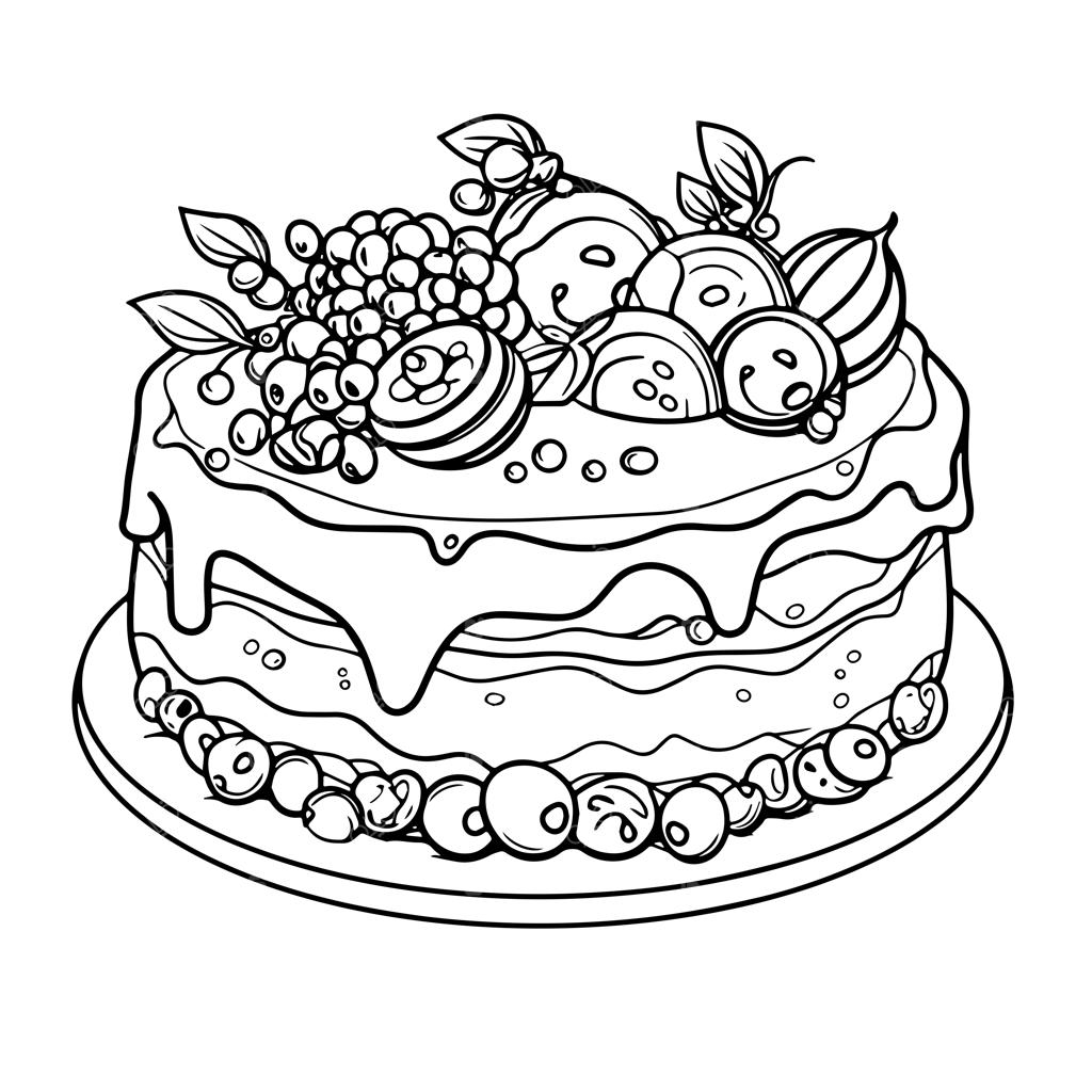 طرح دستی کیک با روکش شکلاتی و گیلاس