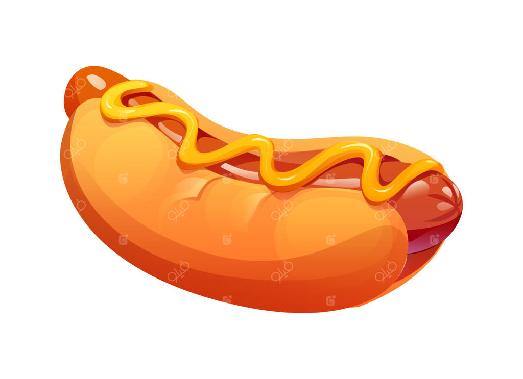 هات‌داگ کارتونی با سس خردل