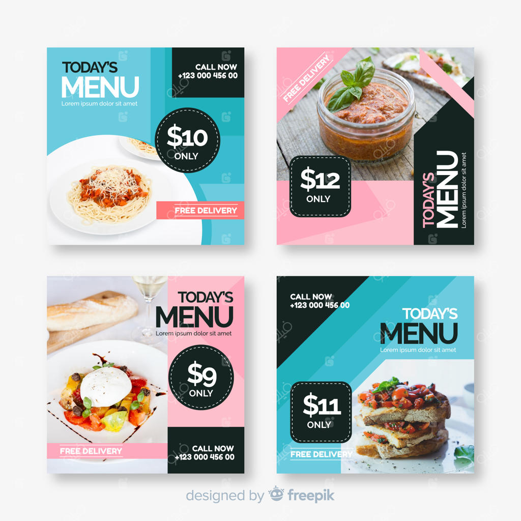 مجموعه پست‌های اینستاگرام آشپزی همراه با عکس