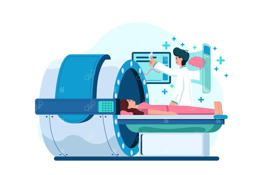 طرح تصویرسازی پزشکی و مراقبت‌های بهداشتی؛ سبک فلت (تخت) روی پس‌زمینه سفید