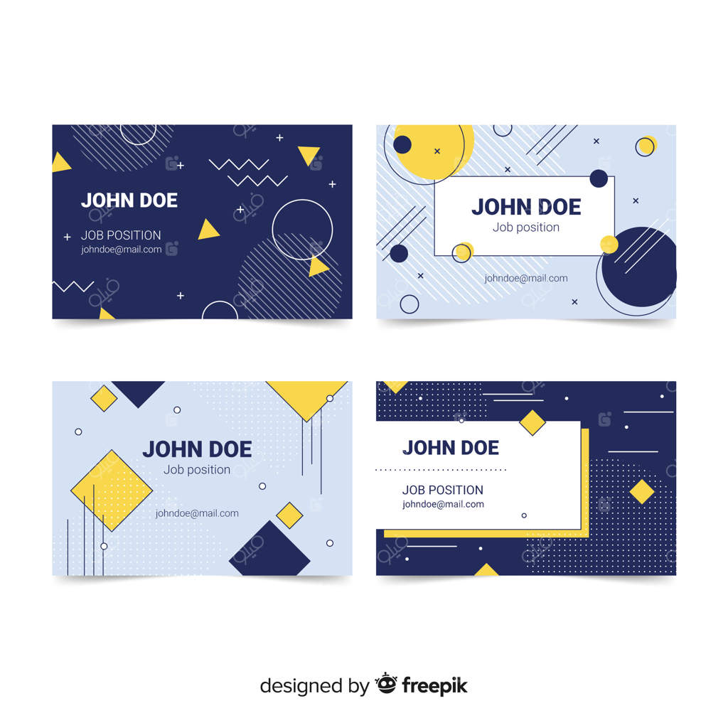 قالب کارت ویزیت سبک ممفیس