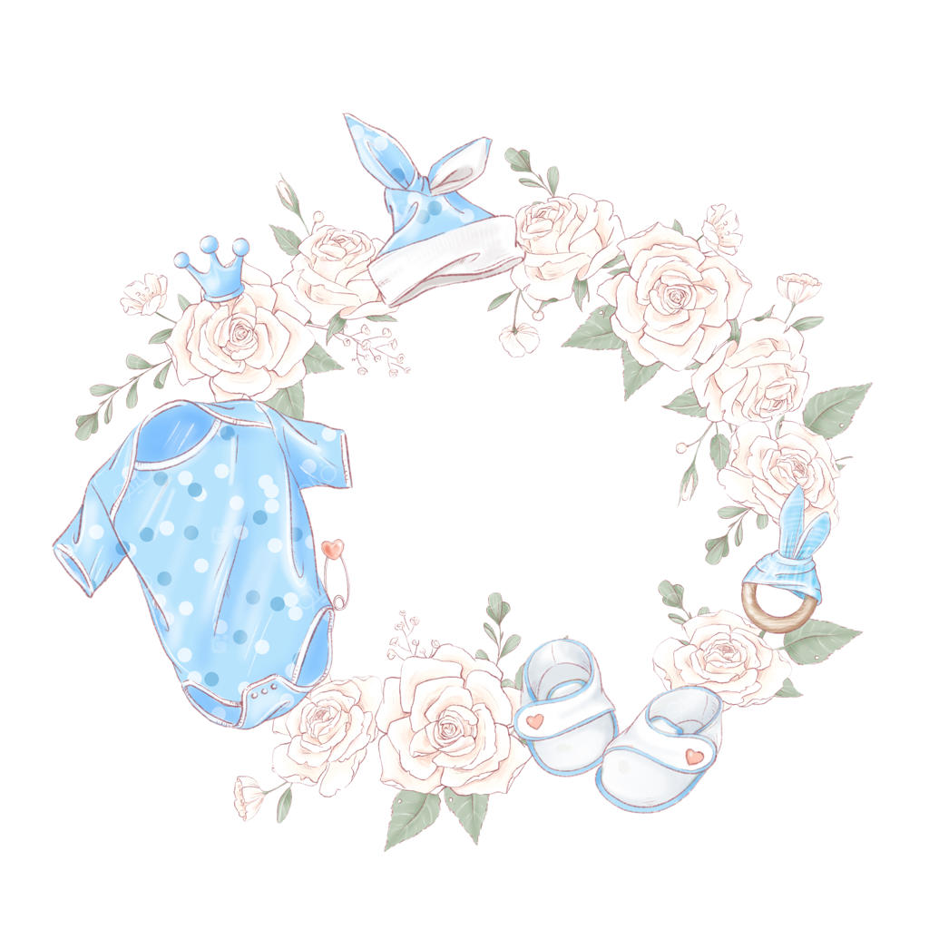 دسته گل و تاج گل برای جشن تولد و سیسمونی نوزاد - طراحی دستی