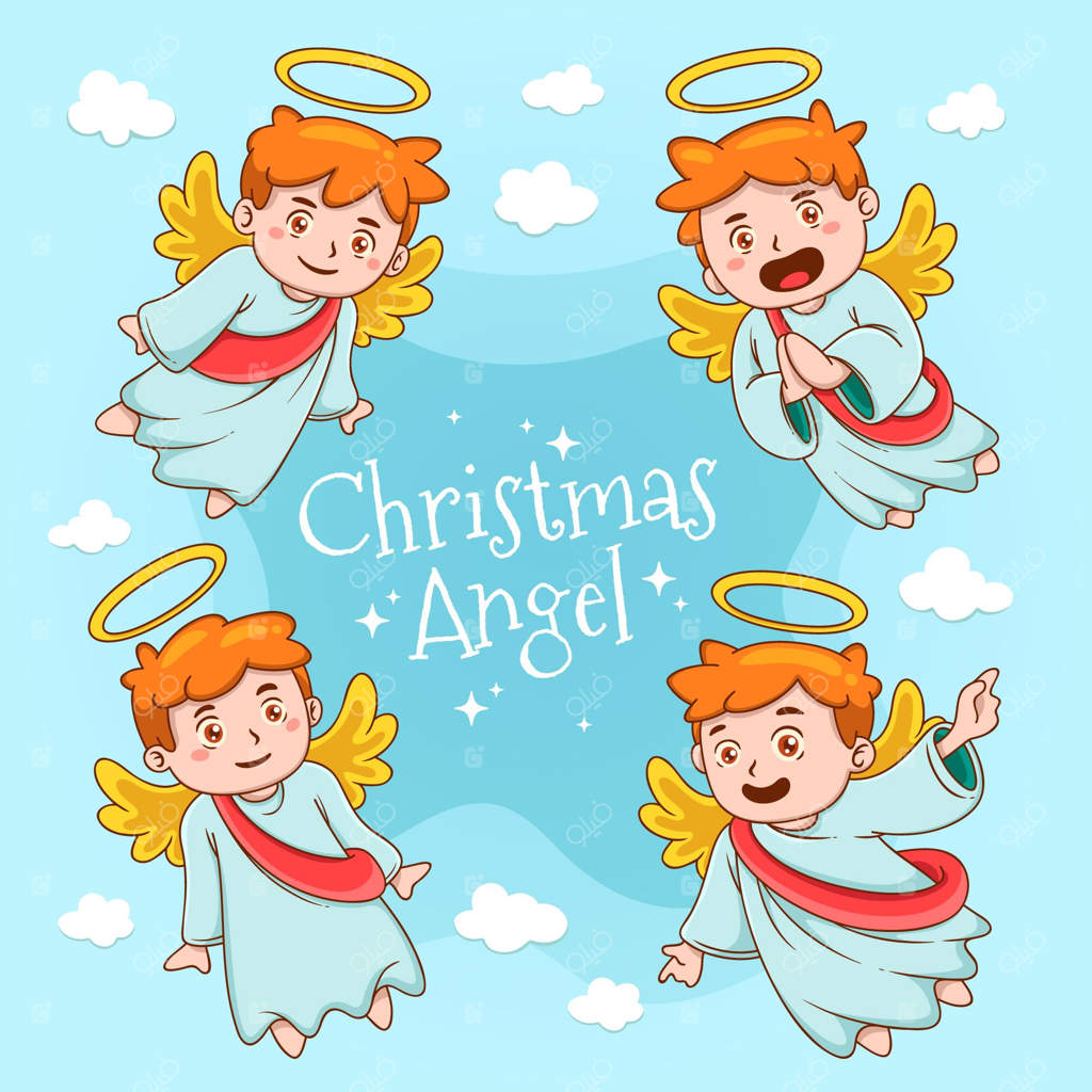 فرشته کریسمس با طراحی دستی