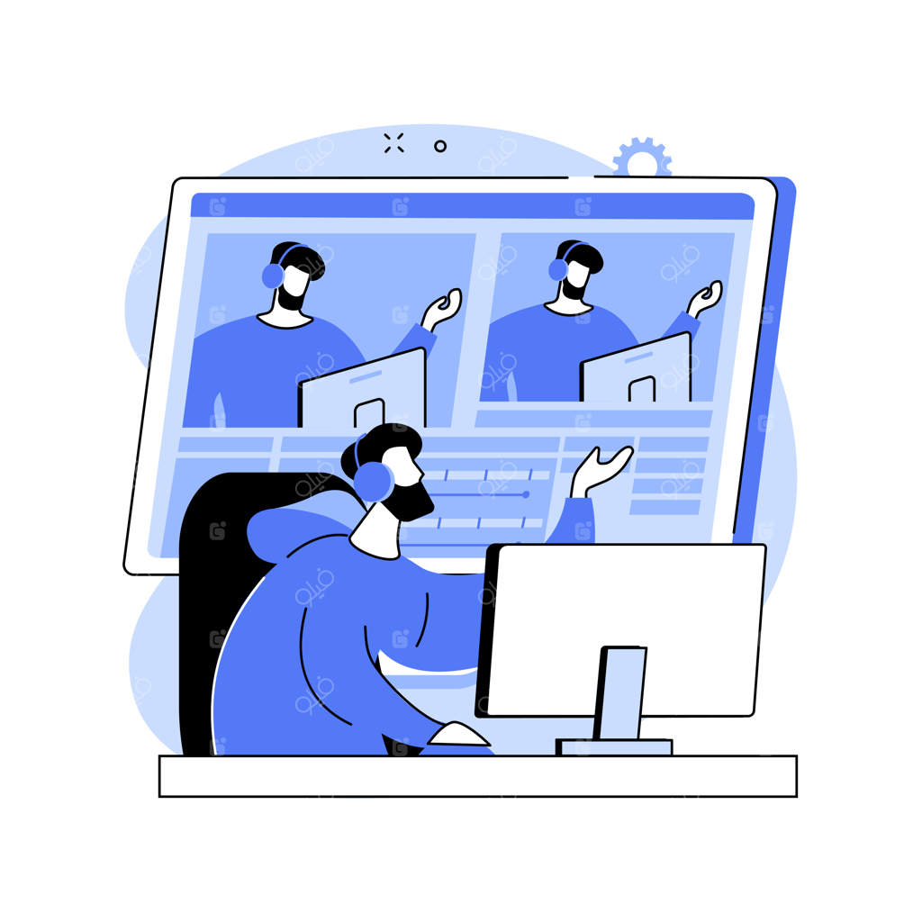 تصویر مفهومی نرم‌افزار پخش زنده به صورت وکتور