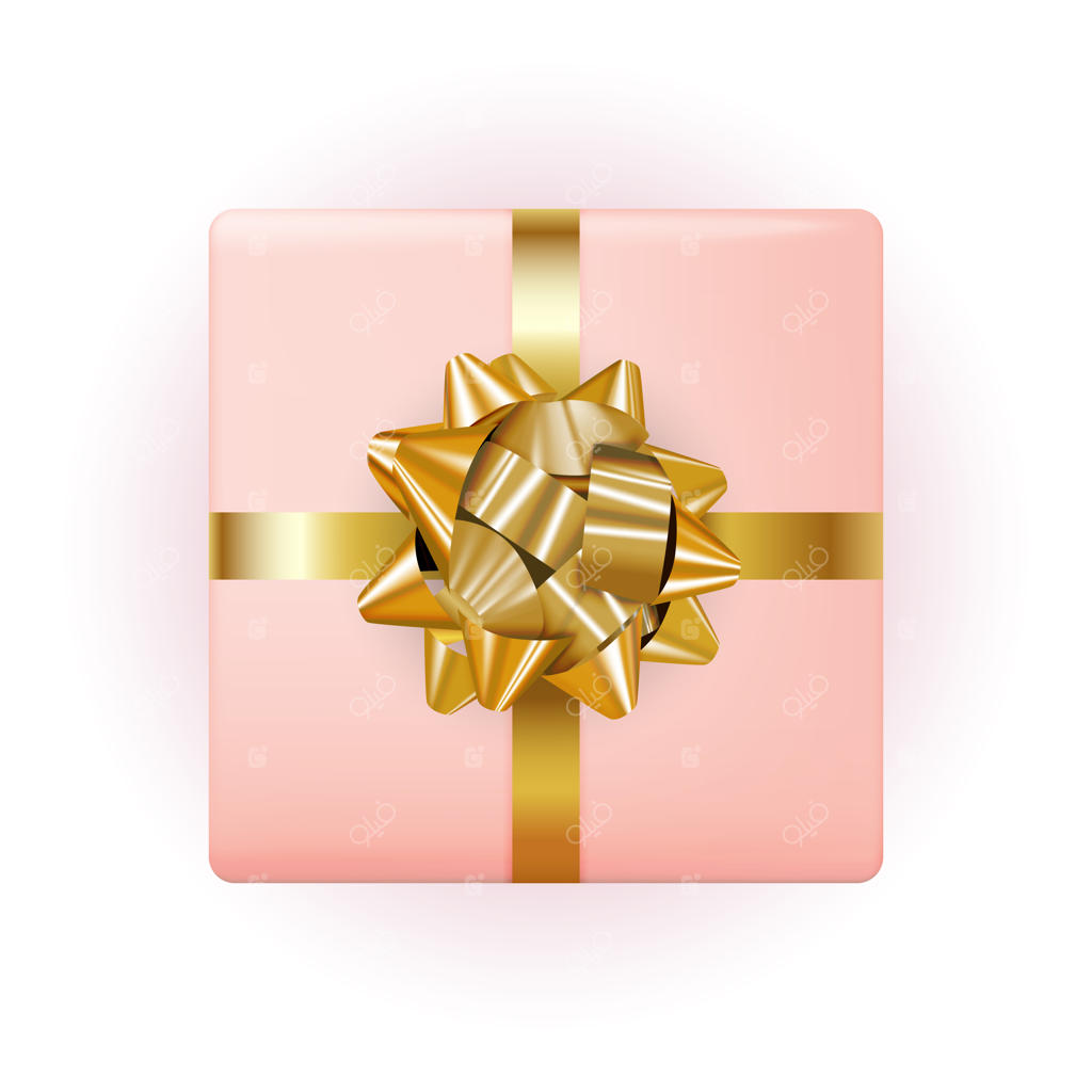 جعبه هدیه با روبان و پاپیون.