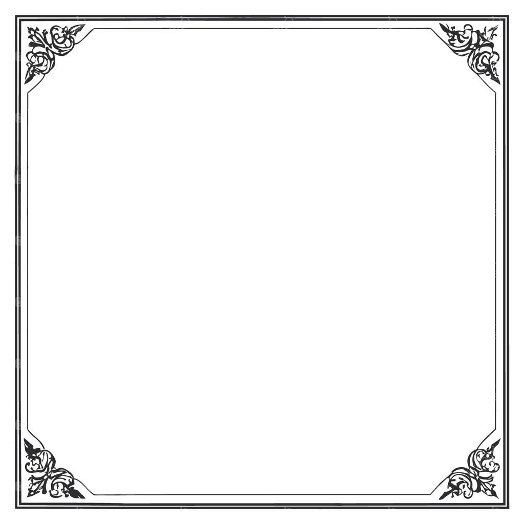 پس‌زمینه قاب گل‌دار مربعی مشکی