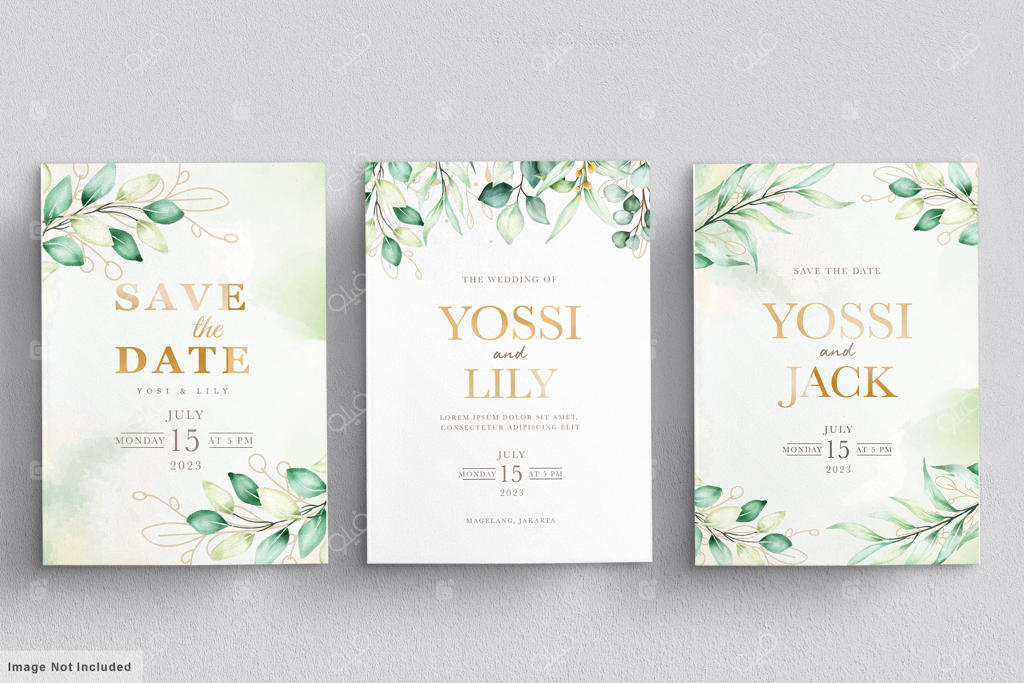 ست کارت دعوت گل‌دار