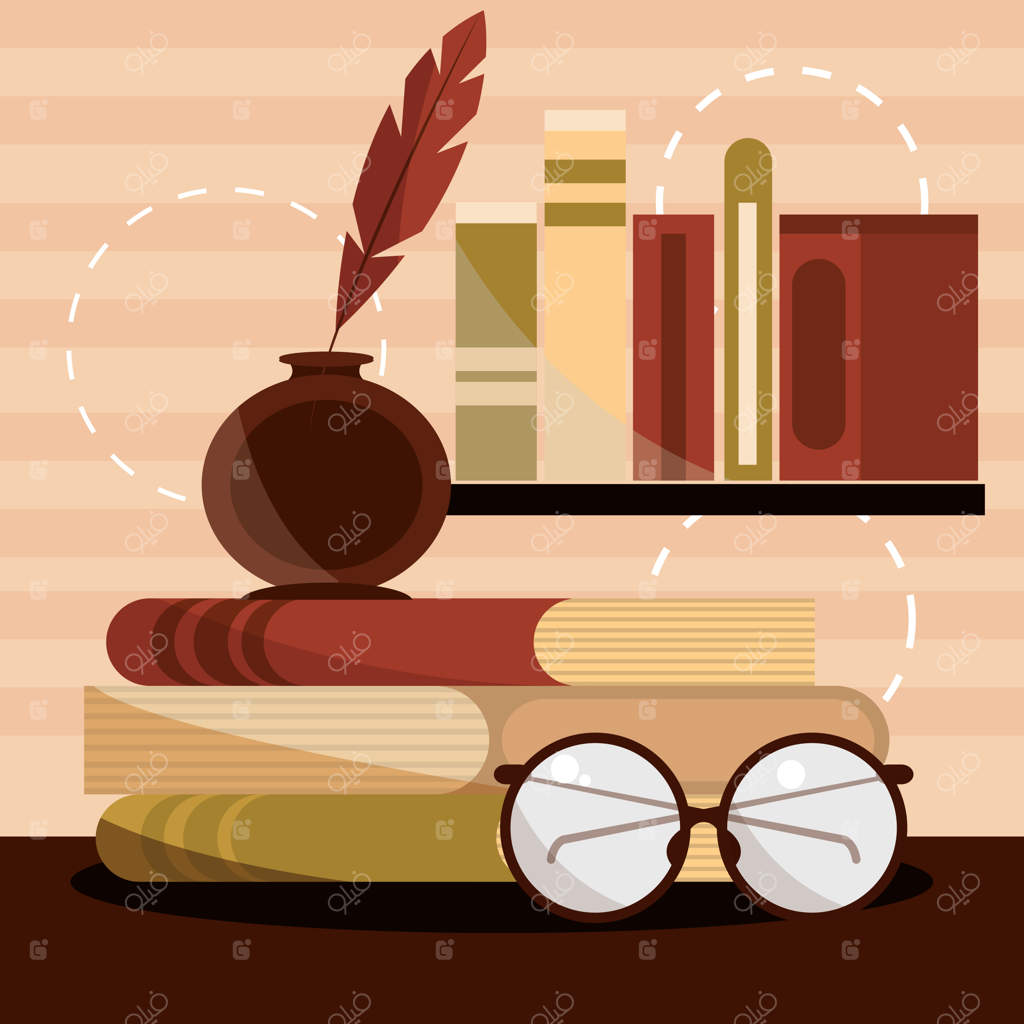 کتاب ادبی و عینک‌ها