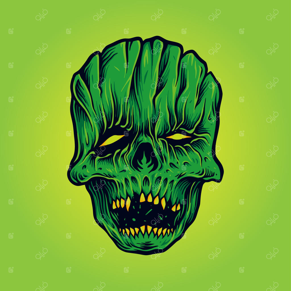 تصاویر نقاب ماسک هیولای ترسناک با صورت جمجمه