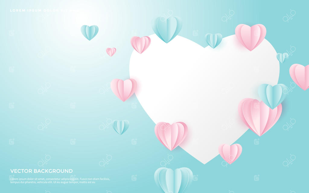 روز زیبای کاغذی: هنر کاغذی ولنتاین رمانتیک و شاد.