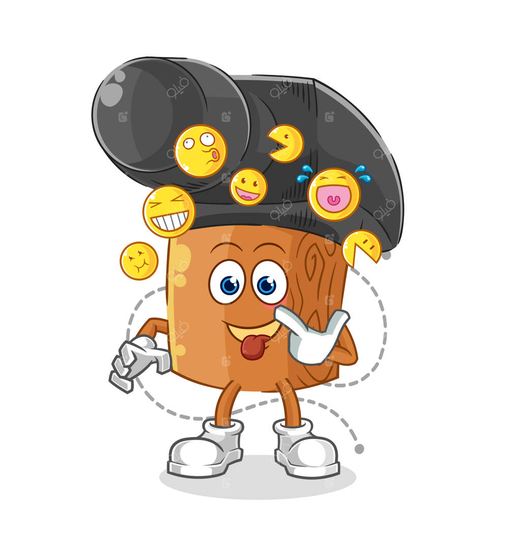 چکش خندان و کاراکتر مسخره کارتونی وکتور