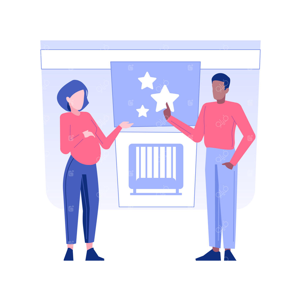 تصویر مفهومی طراحی اتاق کودک با جزئیات کامل