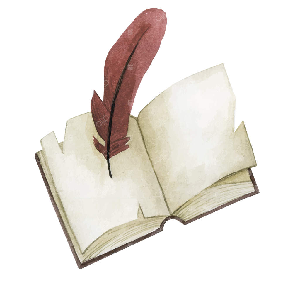 آبرنگ نقاشی: تصویرسازی قدیمی از کتاب‌های کهنه