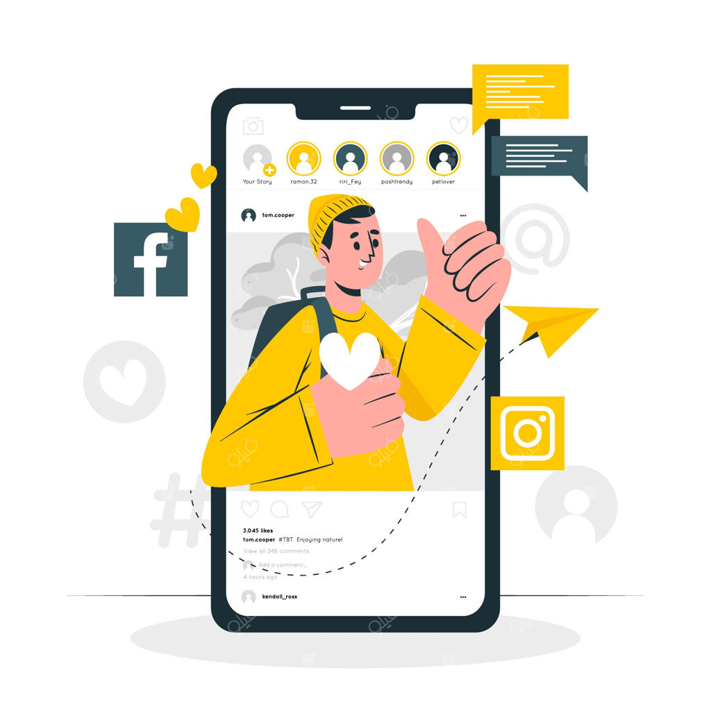 تصویرسازی مفهوم شبکه‌های اجتماعی