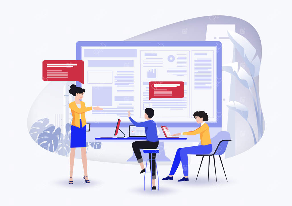 جلسه کاری و طوفان فکری.