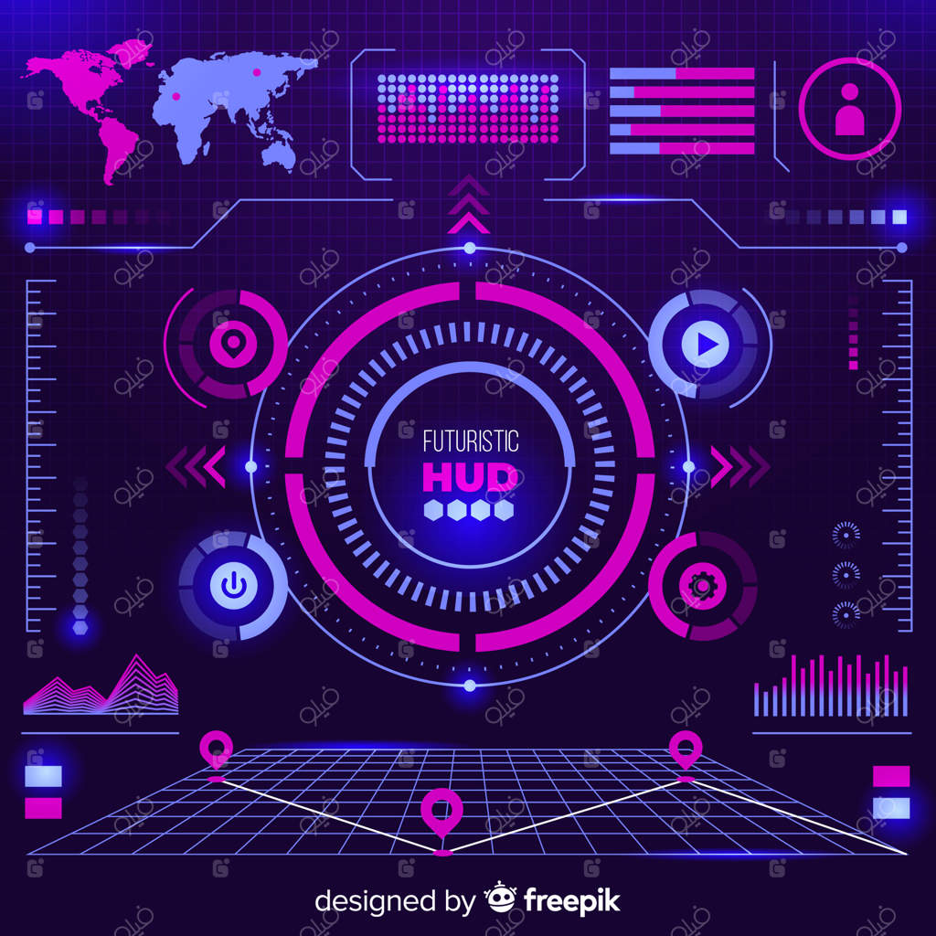 عناصر گرافیکی سفینه فضایی