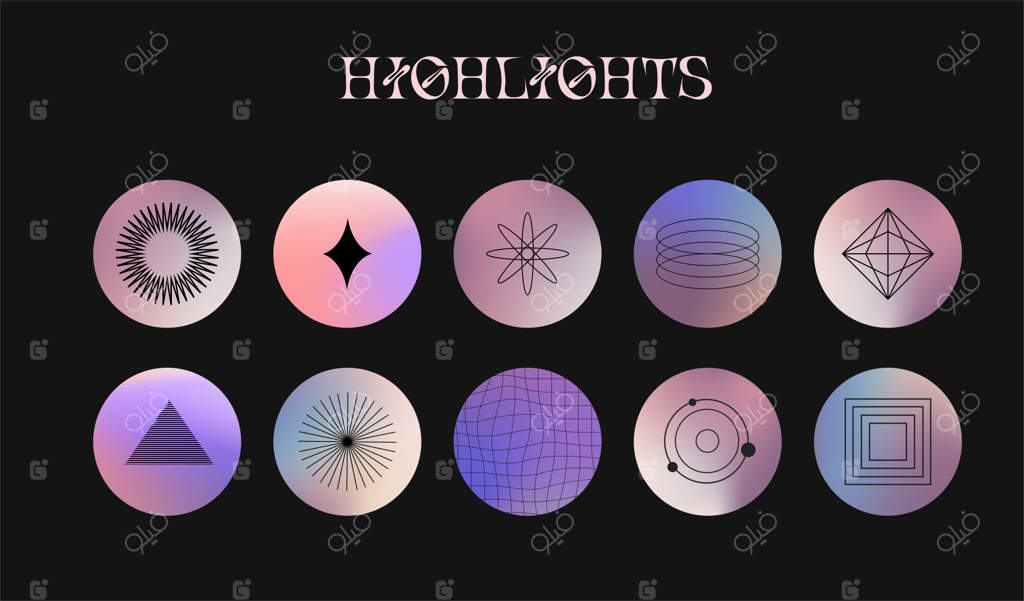 مجموعه آیکون‌های برداری برای کسب‌وکار شما: اسکرپ‌بوکینگ، بولت ژورنالینگ، دکمه‌های استوری اینستاگرام