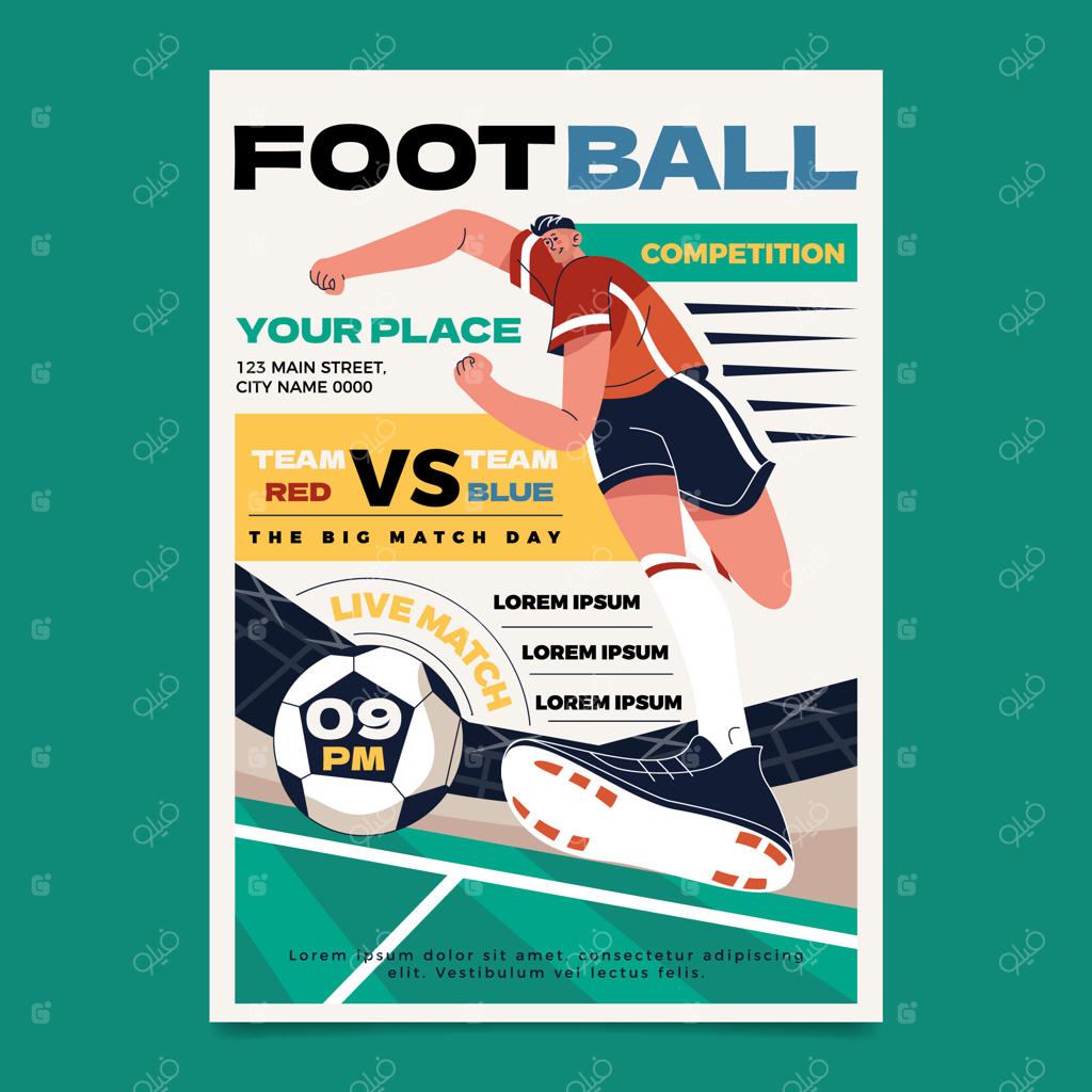 طراحی پوستر مسابقات فوتبال