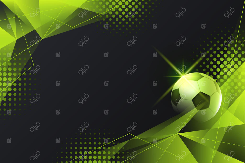 پس‌زمینه انتزاعی فوتبالی با گرادینت رنگی