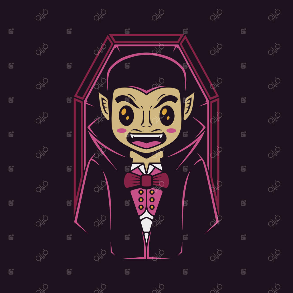 وکتور آرت خون‌آشام بانمک و کاوایی