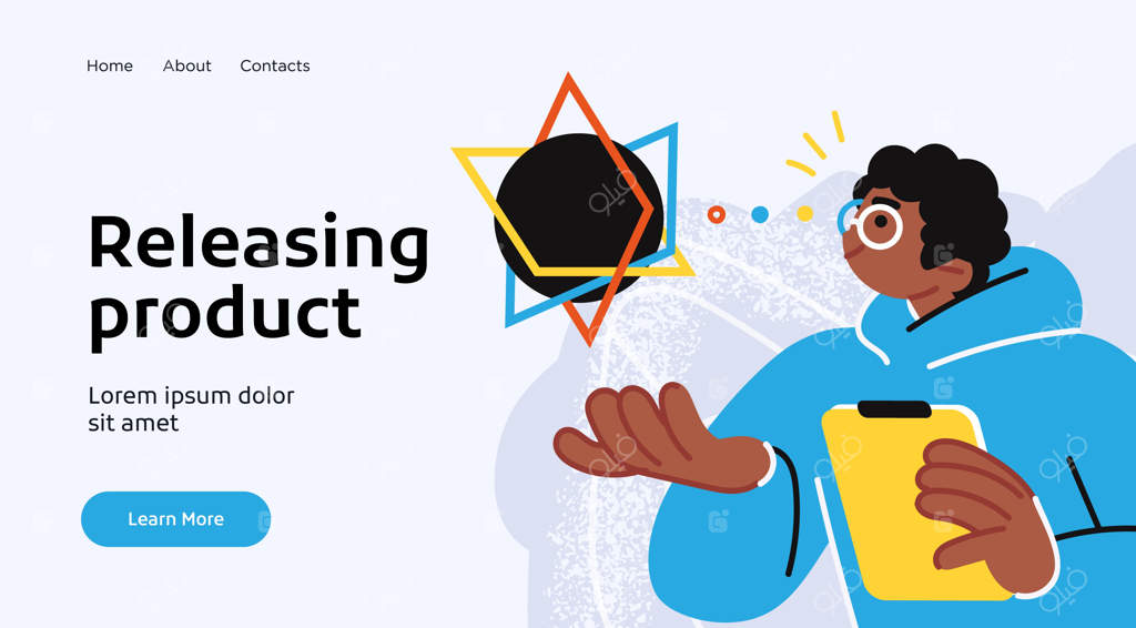 قالب صفحه فرود برای طراحی و برنامه‌نویسی نرم‌افزار کامپیوتری